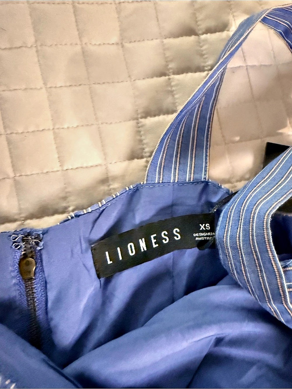Lioness Cobain Corset Top in Blue & White XS - Picture 4 of 4